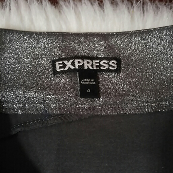 Express silver metallic stretch mini bandage skirt size 0 - Picture 4 of 6